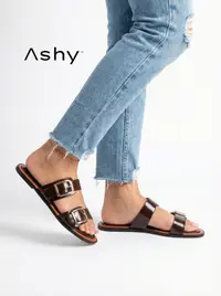 حذاء جلدي مع مشبك نسائي بطريقة عصرية 1