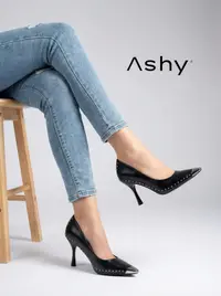 حذاء جلد عالي الكعب 4